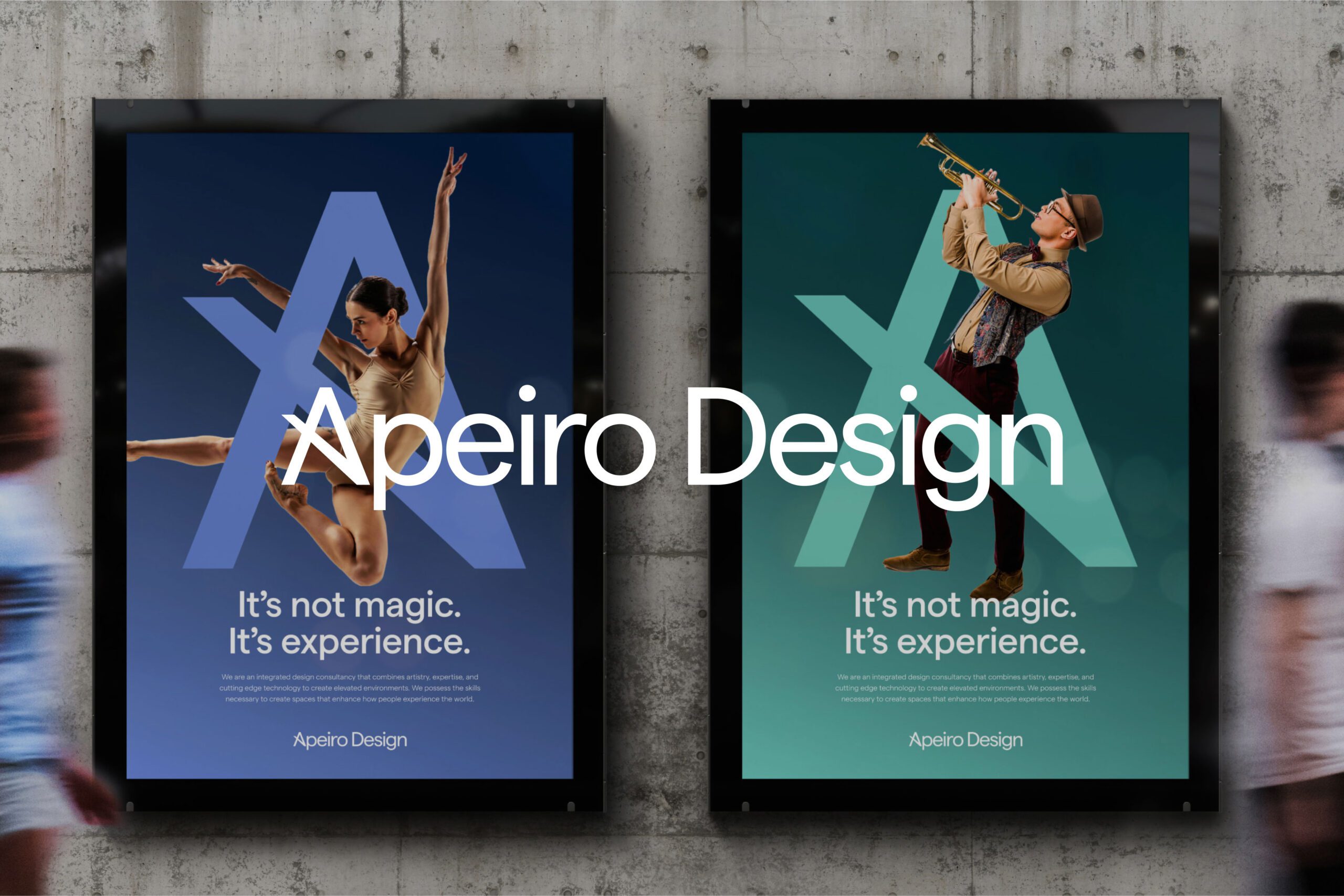 Apeiro Design branded posters with Logo design