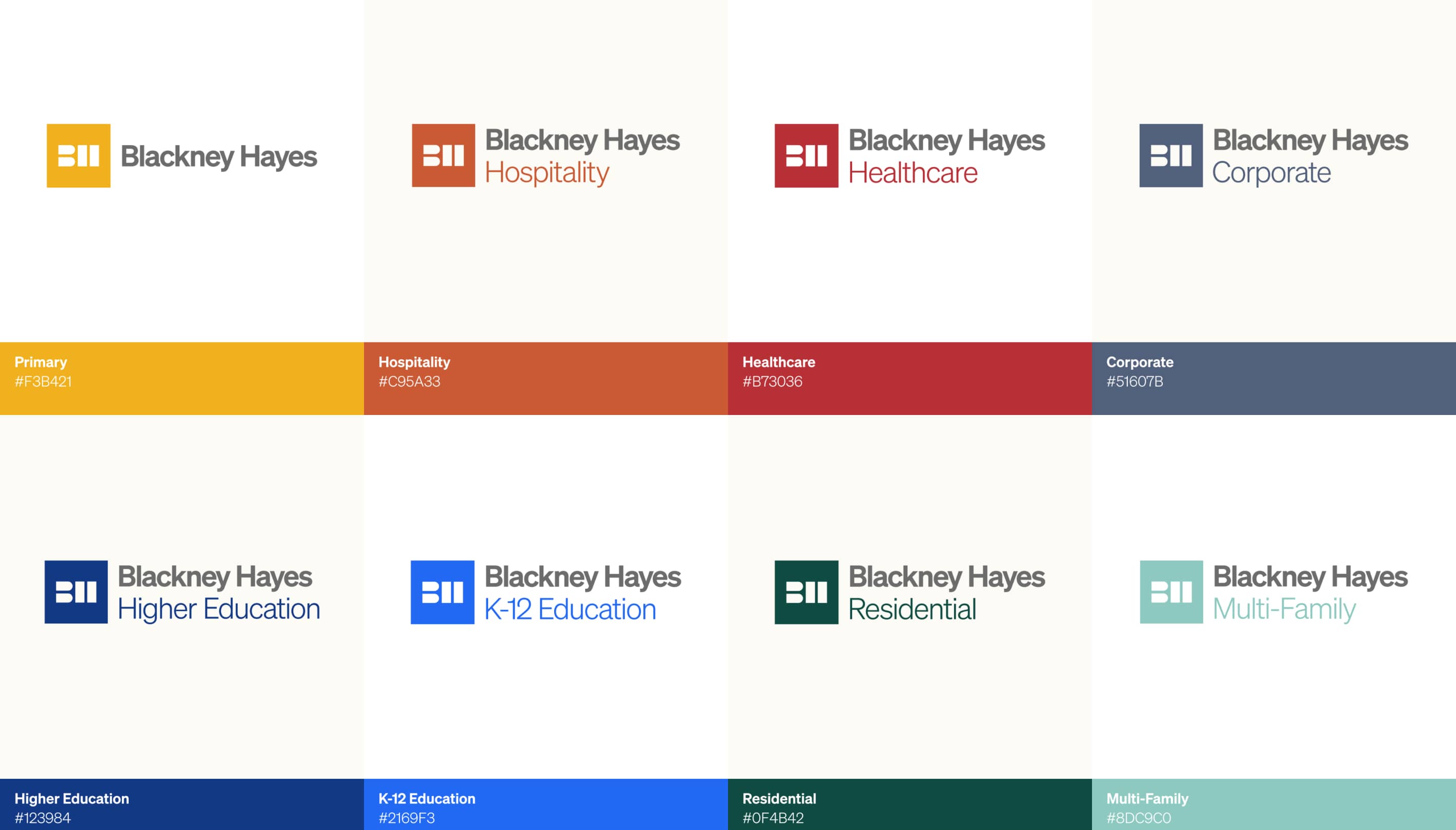 Blackney Hayes Architects Sub-brand Logo Designs