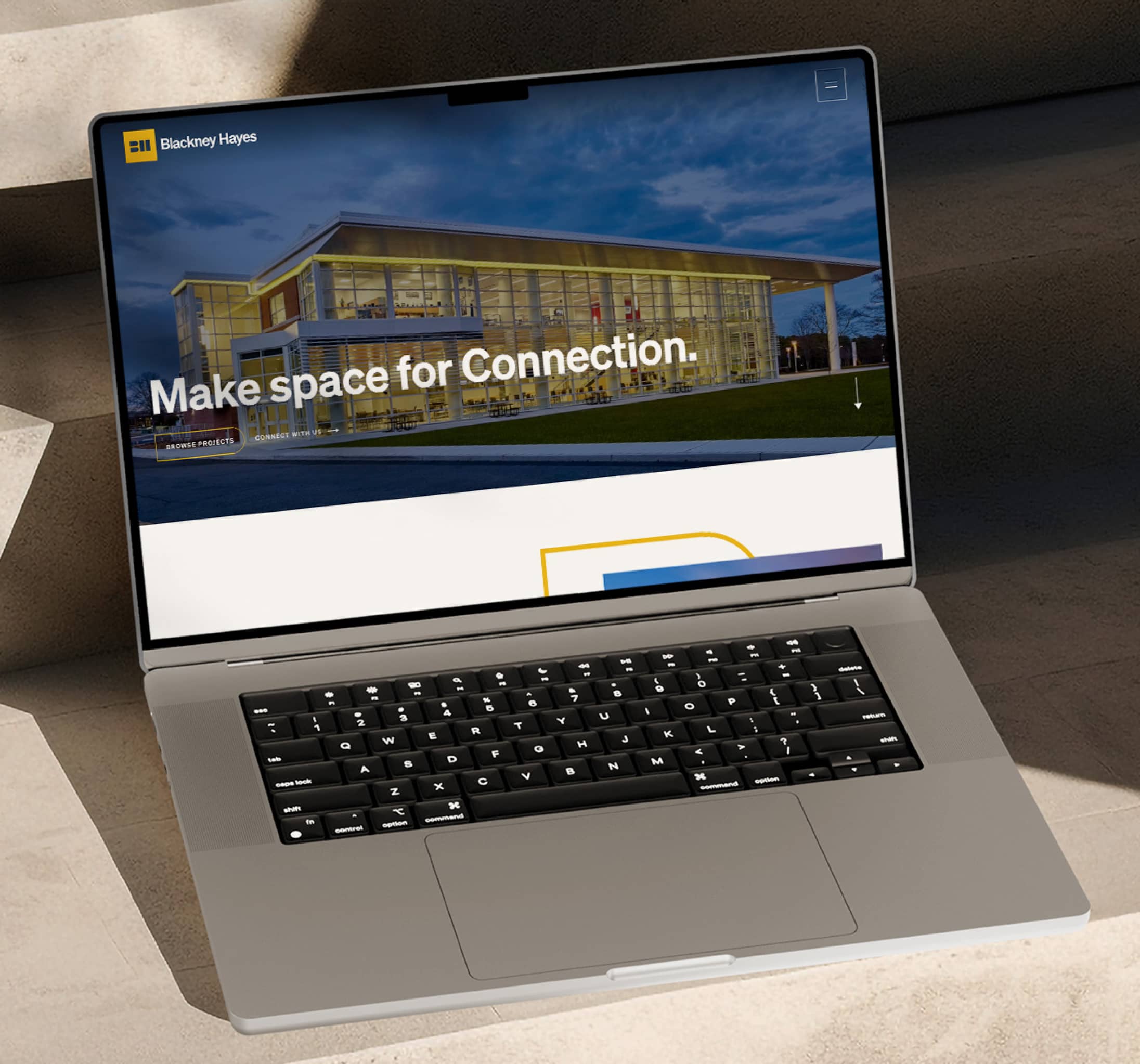 Blackney Hayes Architects Web Design on Laptop